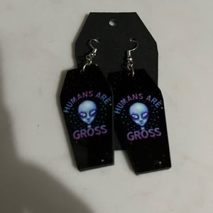 Handmade Alien Earrings